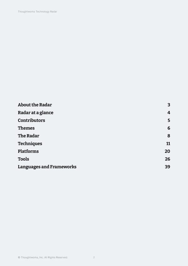 Thoughtworks Technology Radar - Page 2