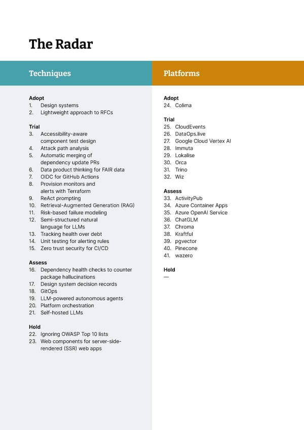 Thoughtworks Technology Radar - Page 9