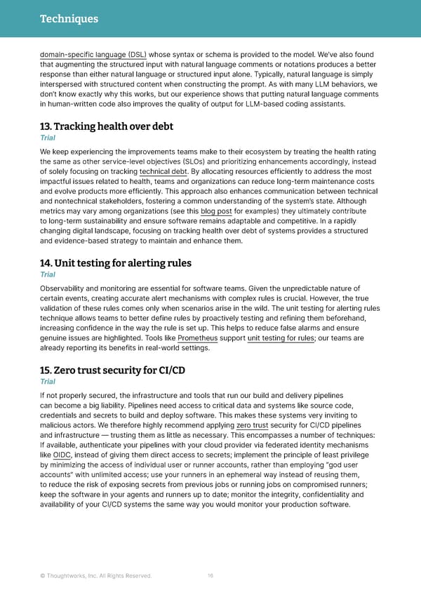 Thoughtworks Technology Radar - Page 16