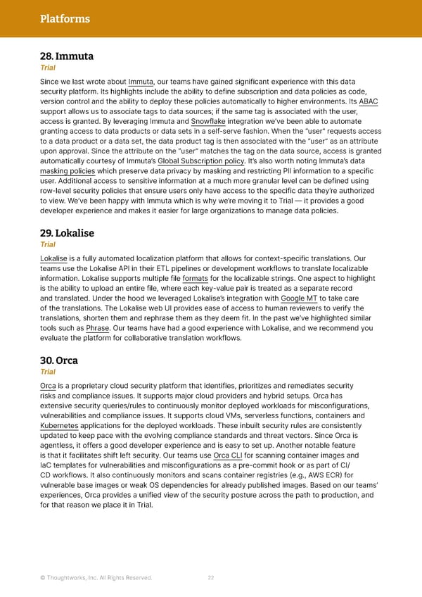 Thoughtworks Technology Radar - Page 22