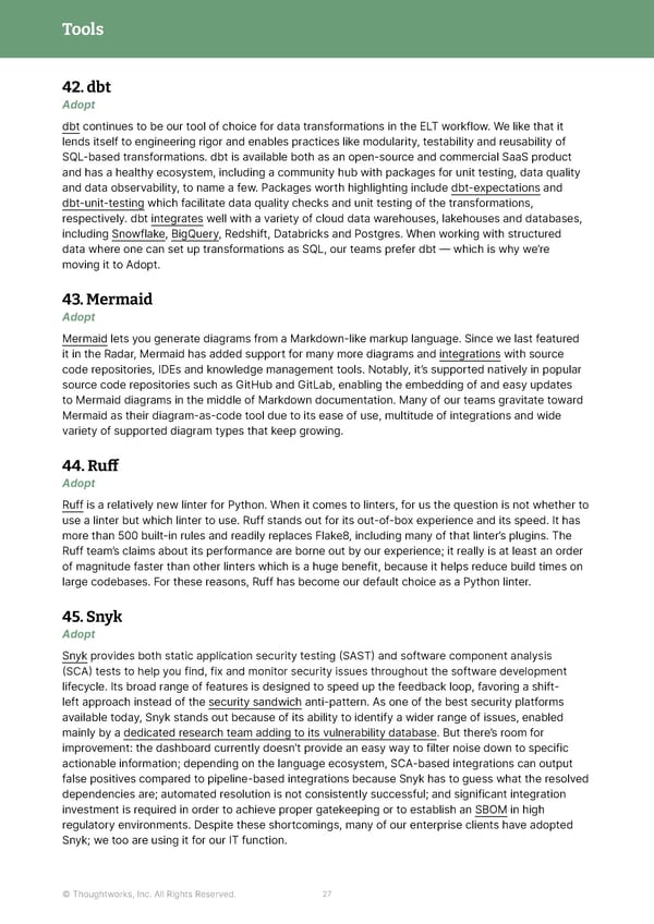 Thoughtworks Technology Radar - Page 27