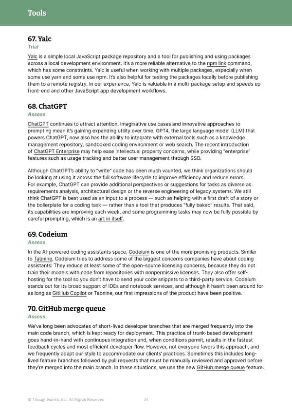 Thoughtworks Technology Radar - Page 34