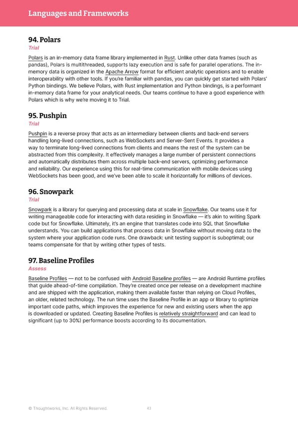 Thoughtworks Technology Radar - Page 43