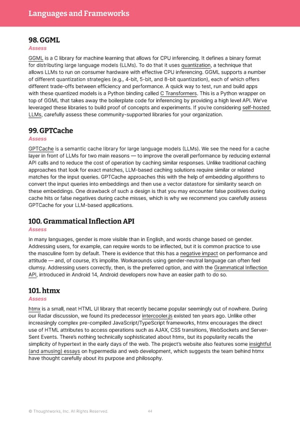 Thoughtworks Technology Radar - Page 44