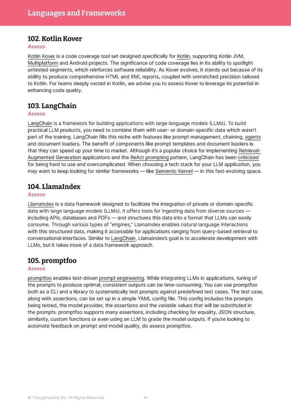 Thoughtworks Technology Radar - Page 45