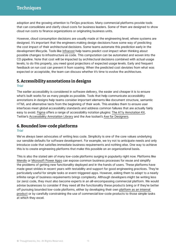 Immersive Experience — Vol 28 | Thoughtworks Technology Radar - Page 13