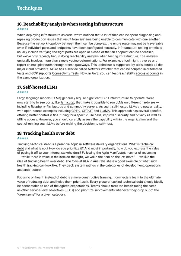 Immersive Experience — Vol 28 | Thoughtworks Technology Radar - Page 17