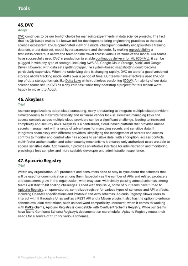 Immersive Experience — Vol 28 | Thoughtworks Technology Radar - Page 28