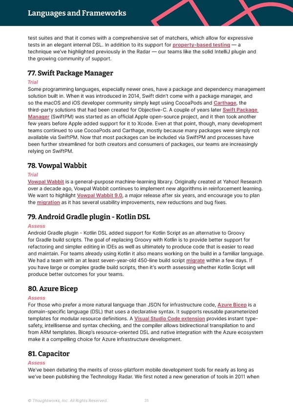 Vol 26 | Technology Radar - Page 35